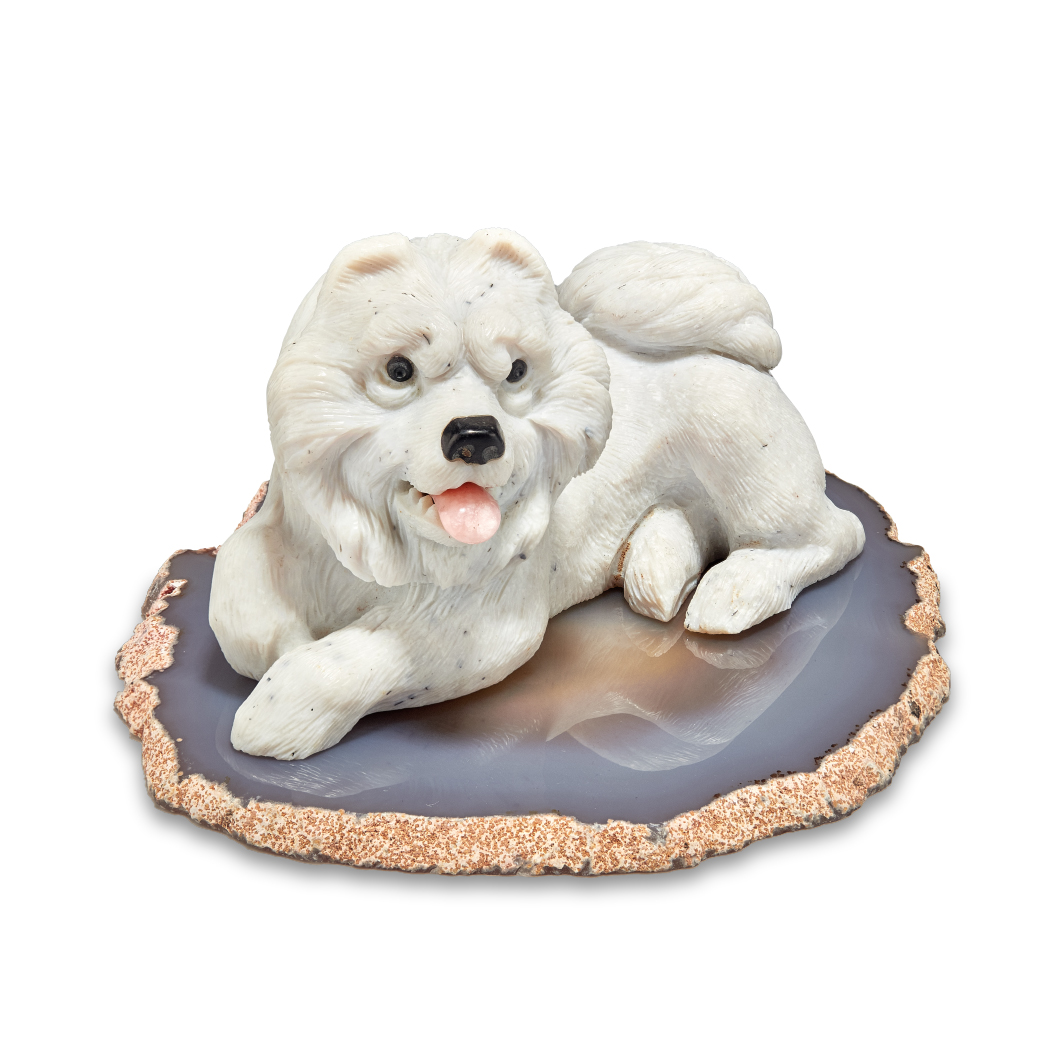 Камнерезная композиция  "Собака"