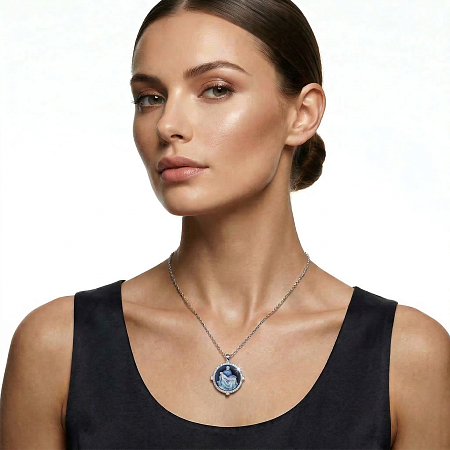 Подвеска с агатом «Камея» и бриллиантами 52301Д001-0151