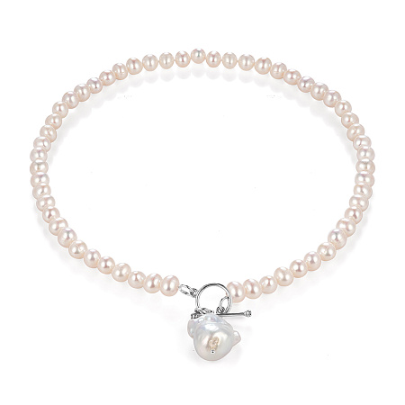 Бусы c жемчугом и фианитами 92436П009-95