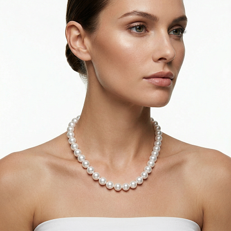 Бусы с жемчугом и бриллиантами 52400О001-0195