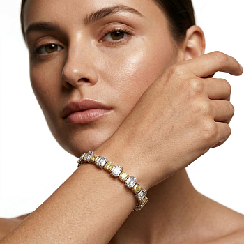 Браслет с желтыми бриллиантами 