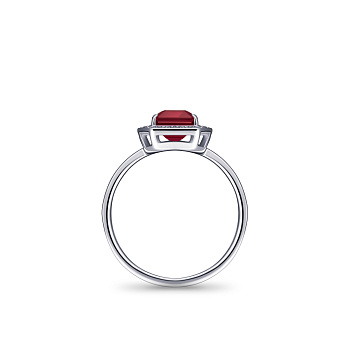 Кольцо с рубином и бриллиантами