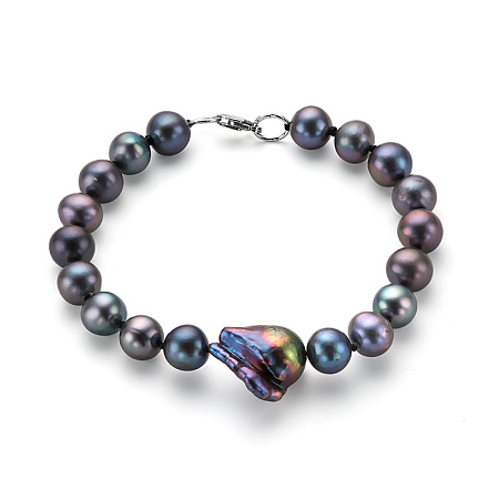 Браслет c жемчуг культ.барокко, жемчуг культив 92636П002-95