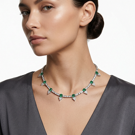 Колье с изумрудами и бриллиантами 52401Д001-0103