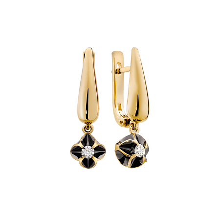 Серьги с бриллиантами Зс-3009Ж-820