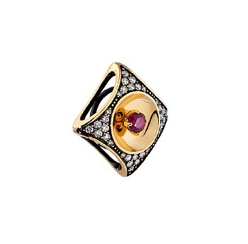 Подвеска с рубином и бриллиантами