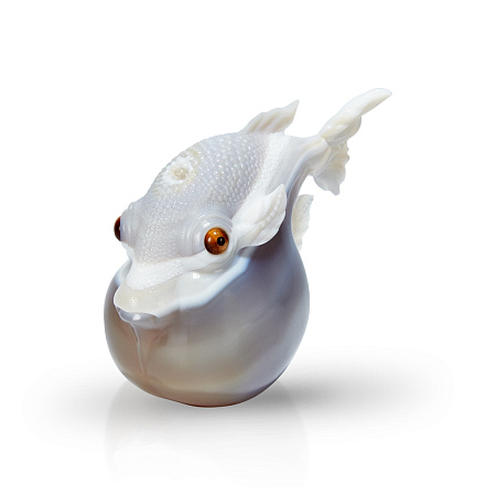 Камнерезная композиция 179П32001 "Рыба ФУГУ"