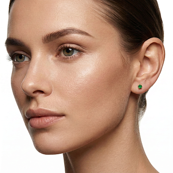 Серьги с демантоидами